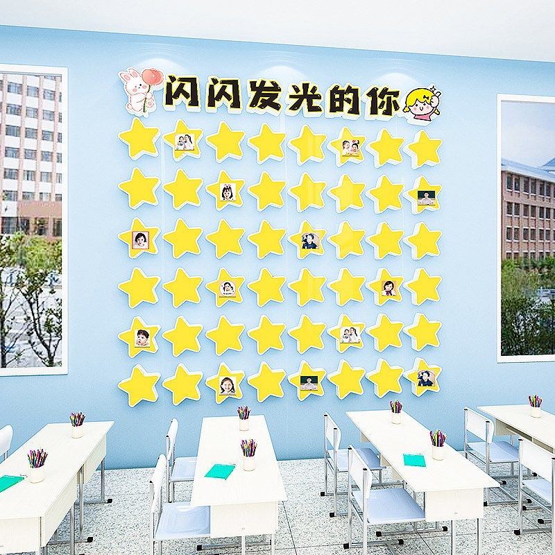 初高中学校班级文化墙心愿墙许愿墙教室照片墙励志目标墙布置墙贴