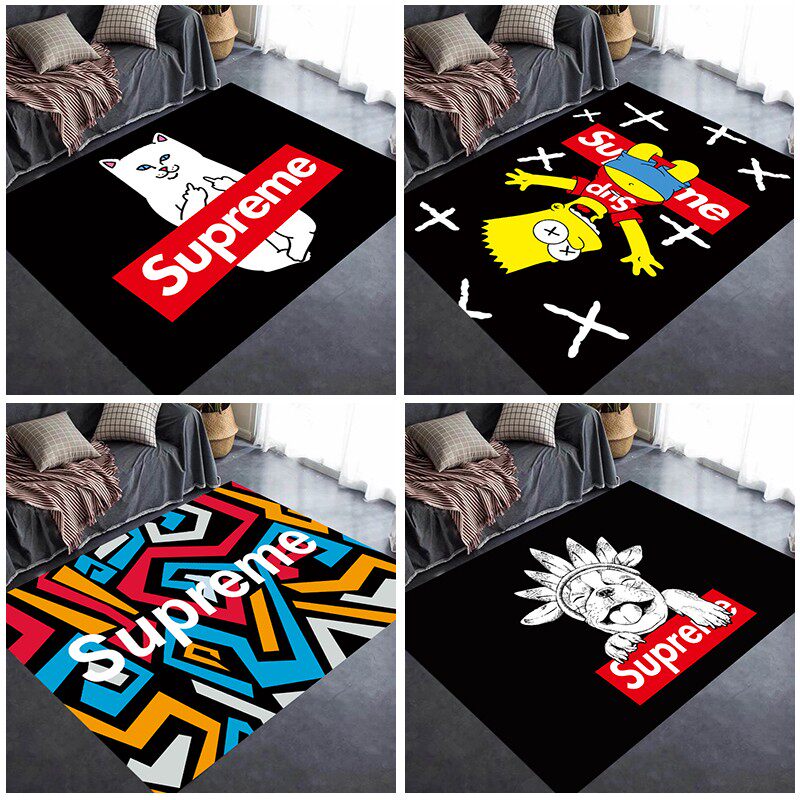 潮牌地毯kaw地个性潮流客厅地垫卧室床边地垫茶几沙发衣帽间s毯