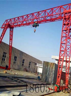 露天货场码头用大吨位花架式龙门吊起重机10吨电动遥控单梁龙门吊