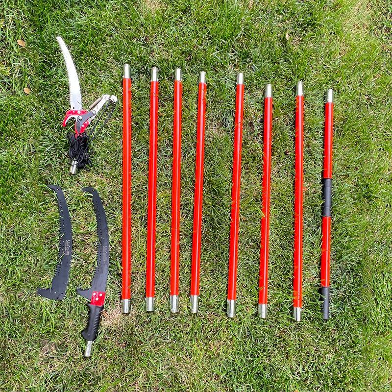 红色树杆修剪器多功能手锯园林树枝修枝锯高空锯木修枝锯工具