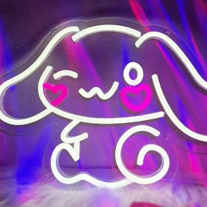 新款霓虹灯玉桂狗背板霓虹灯亚克力LED造型灯