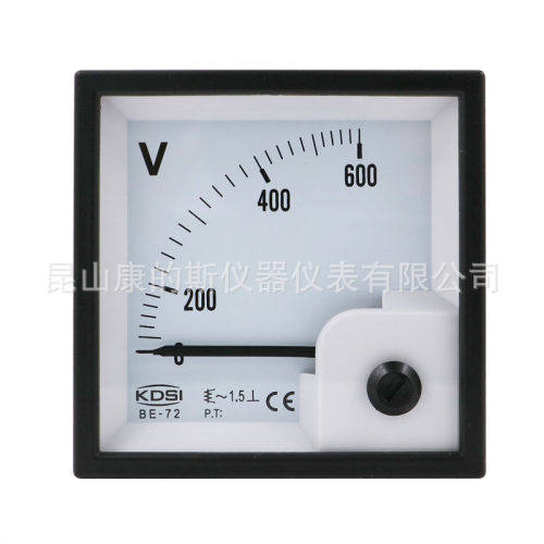 KDSI指针式压力仪表BE-72AC600V交流电压表配电柜用表精准测量