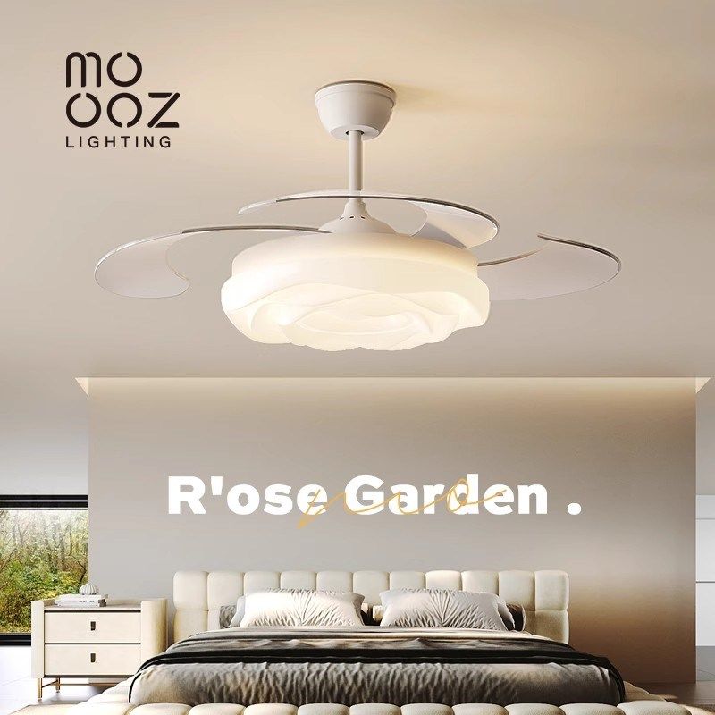 卧室灯新款奶油风一体玫瑰花餐厅隐形花朵,家装灯饰光源,风扇灯,淘宝优惠券,粉丝福利购,淘宝优惠卷