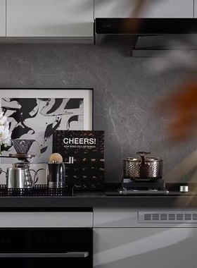 样板房售楼部厨房台面岛台咖啡托盘锅具组合套件软装摆件