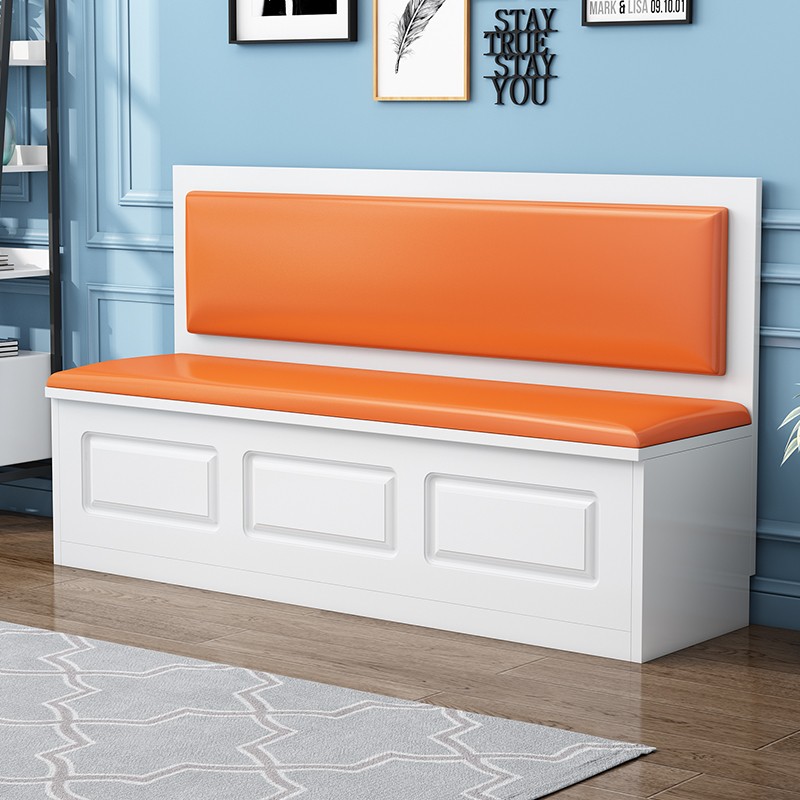 实木卡座餐桌家用沙发储物柜奶茶店餐厅阳台飘窗柜转角定制沙发凳