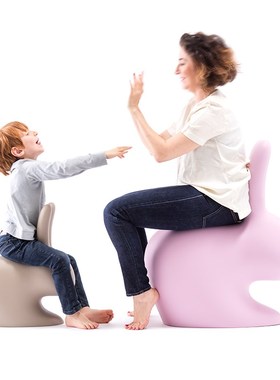 qee意大利儿童兔子椅子动物坐椅凳子现轻奢家用客厅餐桌