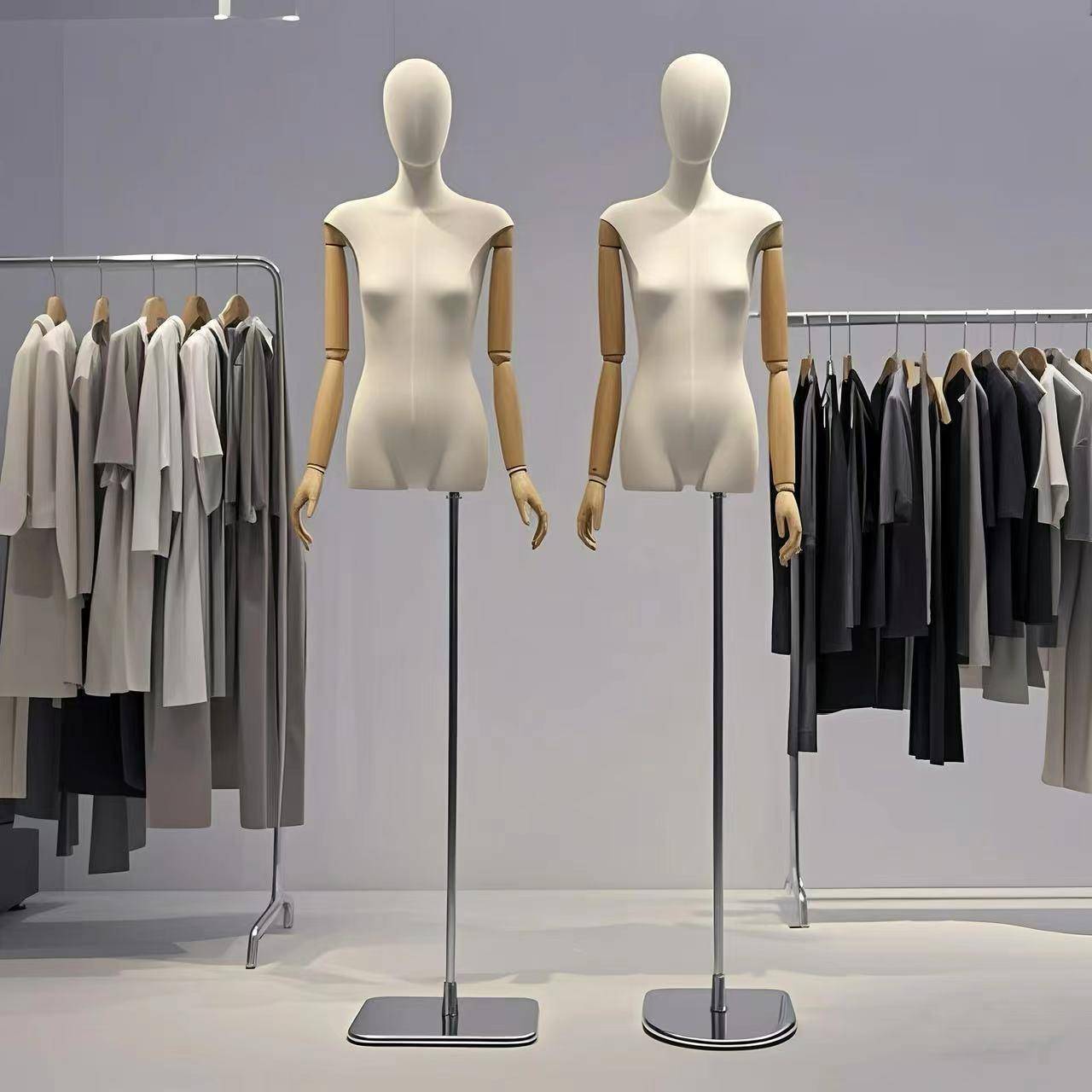 韩版修身服装店扁身平胸模特道具女全身橱窗女装假人台模特展示架