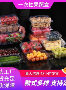 蓝莓盒子125克果蔬包装盒一次性水果盒子空盒子透明水果打包盒