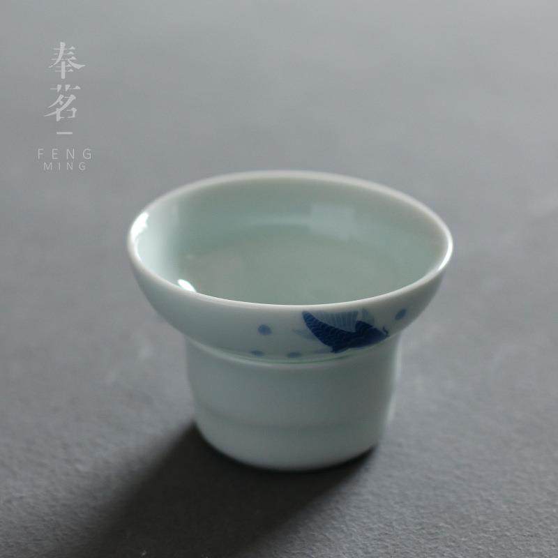 影青瓷手绘锦鲤茶漏陶瓷茶滤茶水过滤器茶道配件,基础建材,脚轮/万向轮,淘宝优惠券,粉丝福利购,淘宝优惠卷
