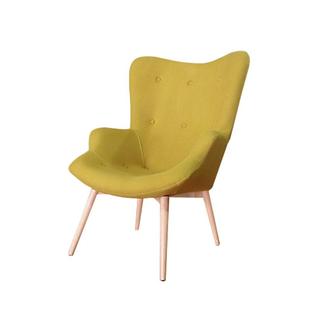 设计师TJHFC 202A轮廓躺椅设计师花瓣椅布艺实木休闲躺椅熊椅拉扣