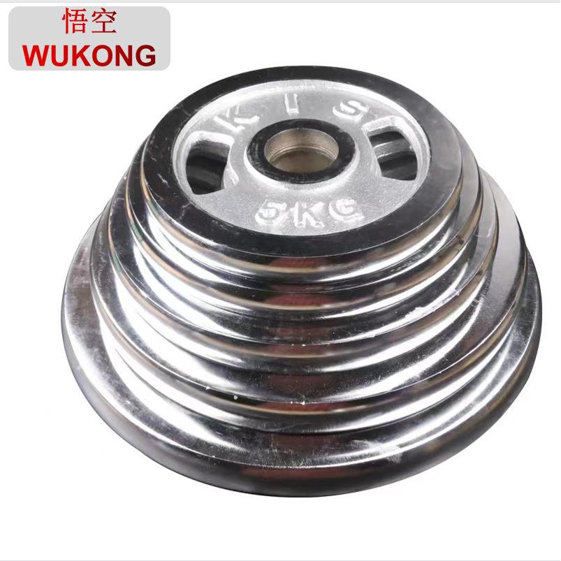 杠铃片电镀手抓杠铃片健身房力量训练专用杠铃片铸铁钢片电镀片