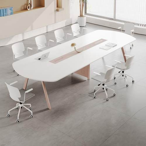创意会议室桌长桌简约现代培训桌长条桌大小型洽谈桌椅组合工作台