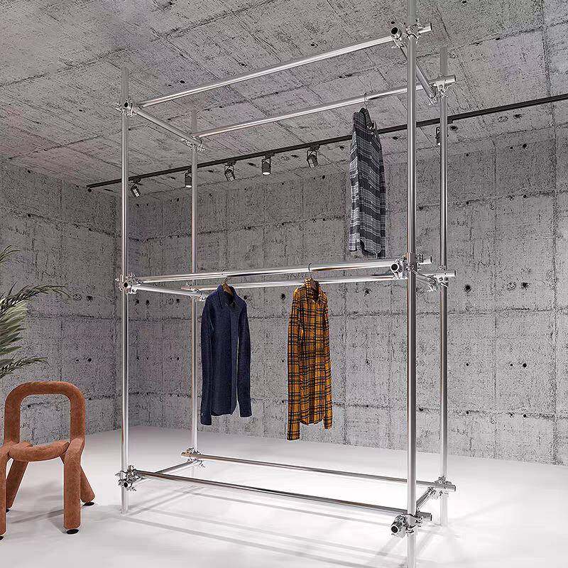 服装店展示架落地不锈钢中岛挂衣服架子男女装直播间陈列货架道具,家装灯饰光源,其它灯具灯饰,淘宝优惠券,粉丝福利购,淘宝优惠卷