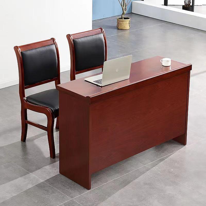 双人会议桌条桌1.2米培训桌条形桌油漆实木皮长桌会议室桌椅现货