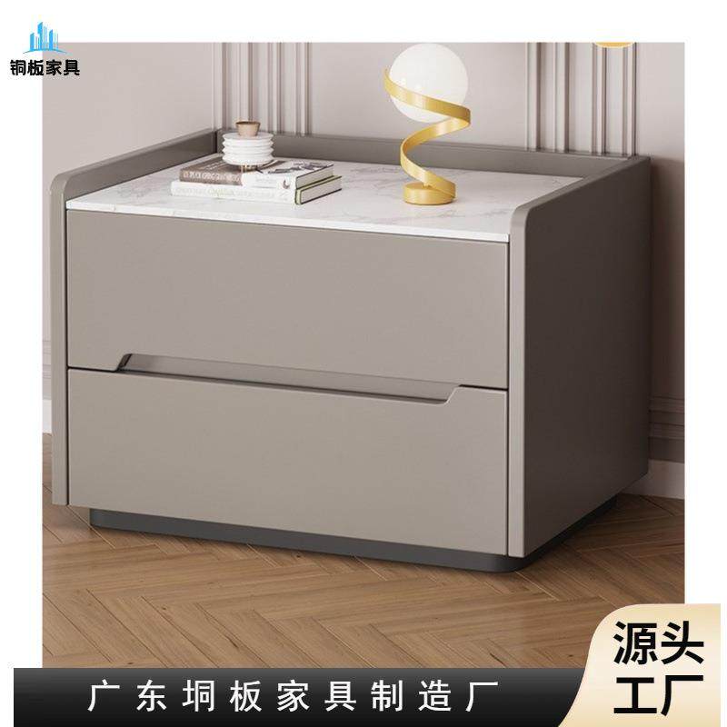 床头柜岩板简约现代高级卧室家用储物床边柜免安装落地全实木新款,3C数码配件,USB灯,淘宝优惠券,粉丝福利购,淘宝优惠卷