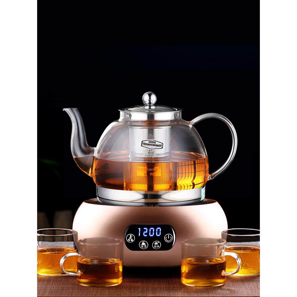 电陶炉煮茶全自动高硼硅玻璃煮茶壶耐高温家用烧水泡茶普洱煮茶器