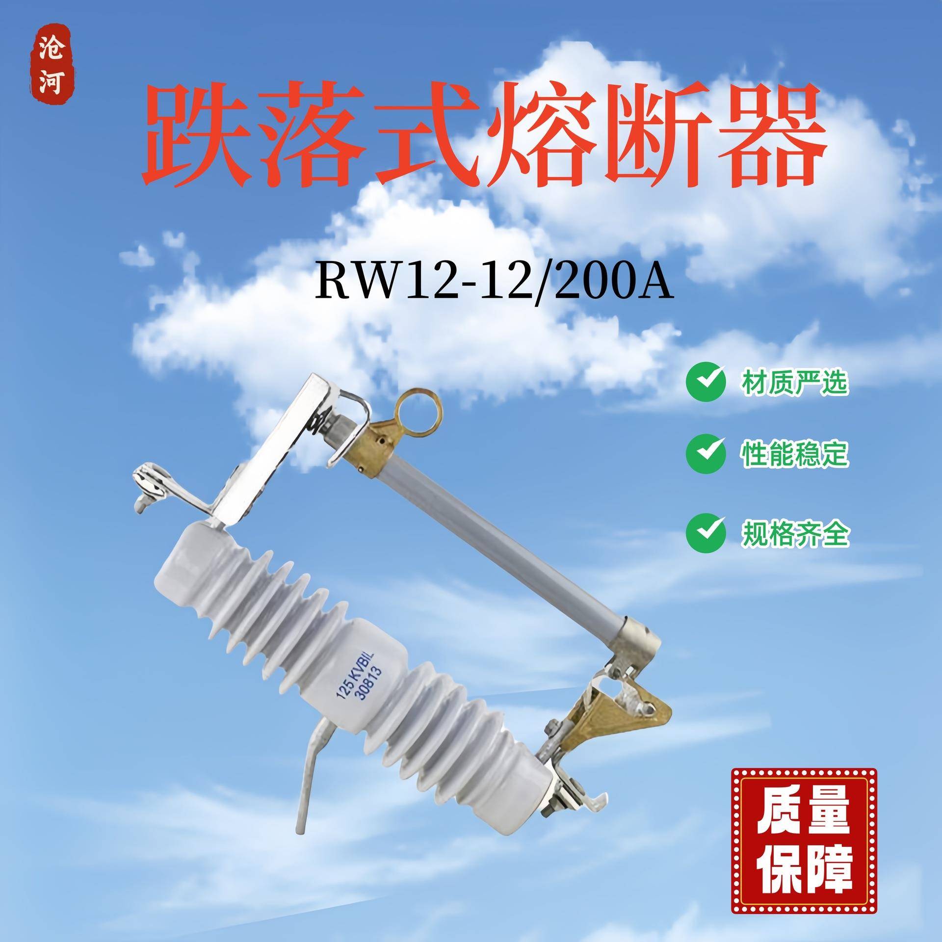 跌落式熔断器保险丝10kv户外RW12-35/100-200A保险令克开关