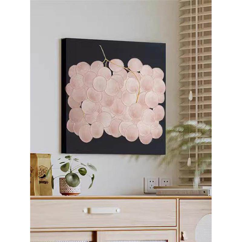 适合餐厅的挂画高端轻奢法式复古2024新款餐边柜装饰画中古风水果