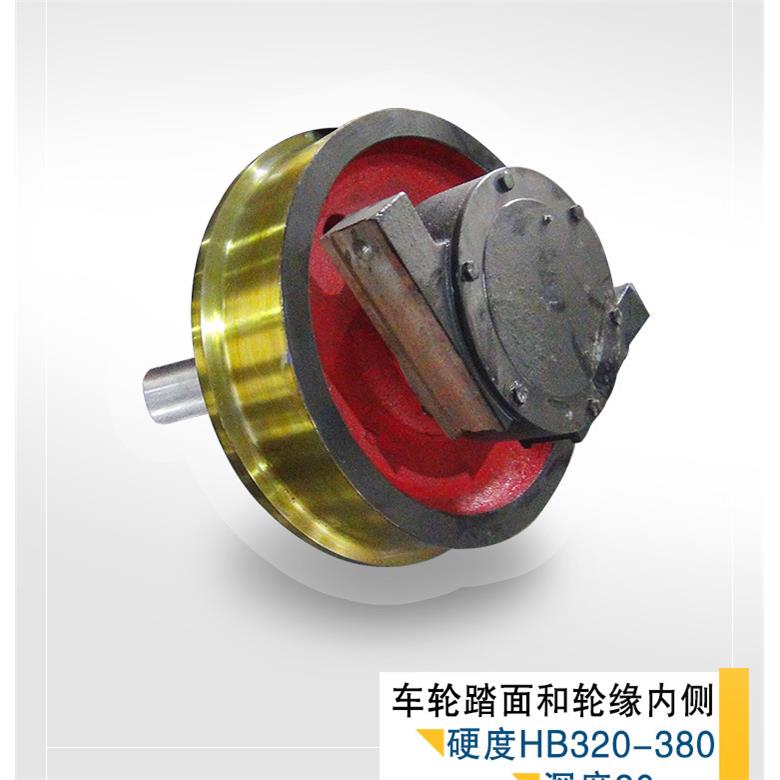 直径150500铸钢轮表面淬火单缘铸钢车轮组轮子铸件轨道车轮