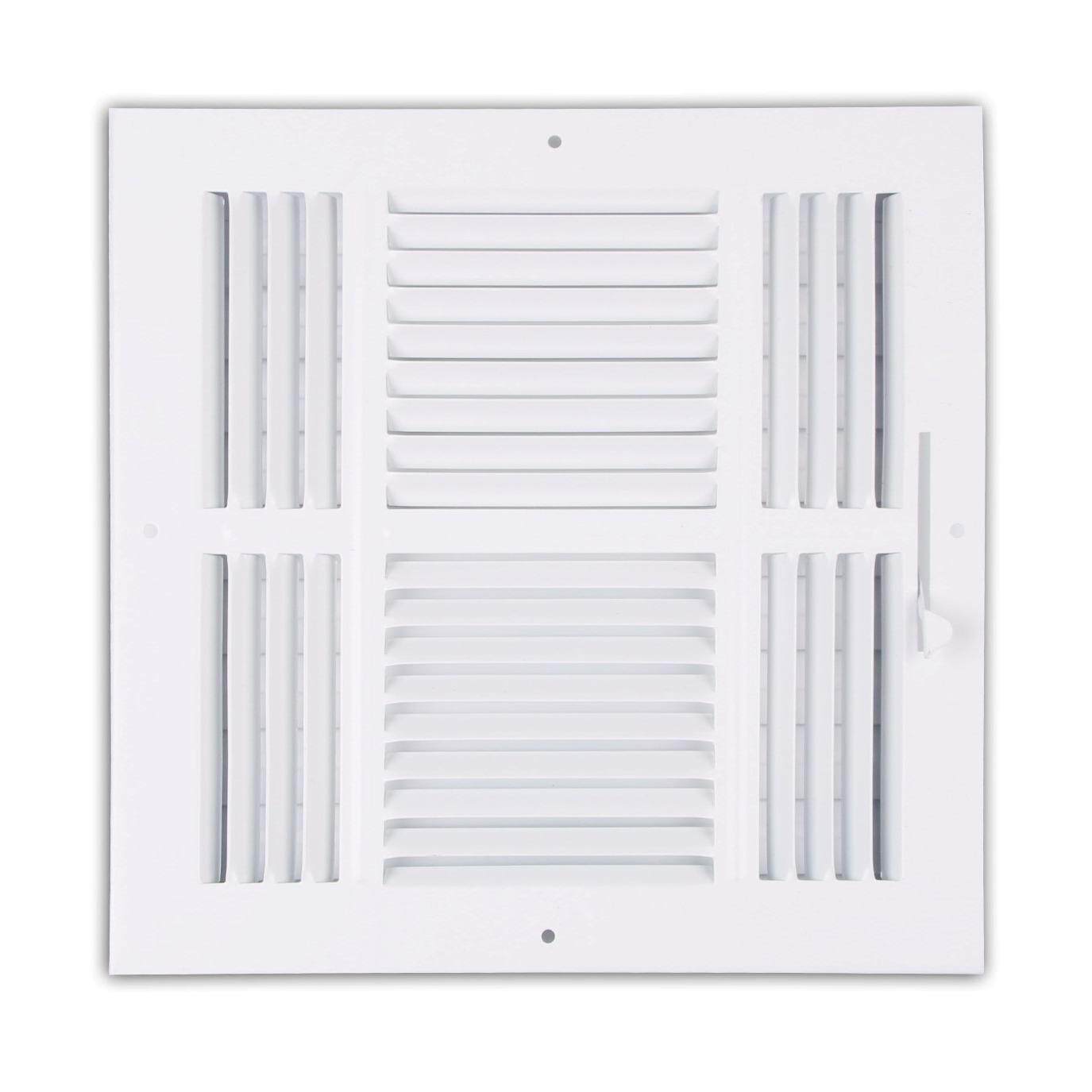 爆款10x10英寸天花板墙壁通风口/铁质百叶窗式4路出风口