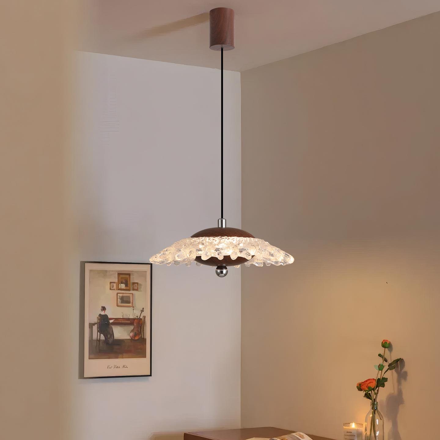 三头餐厅吊灯简约法式中古风轻奢吧台铂晶吊灯可升降艺术餐桌吊灯