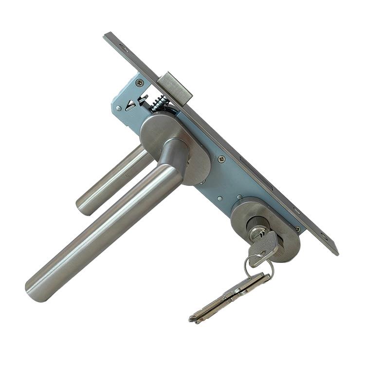 窄边框室内门分体锁执手锁铝合金边框不锈钢门锁家用室内门锁