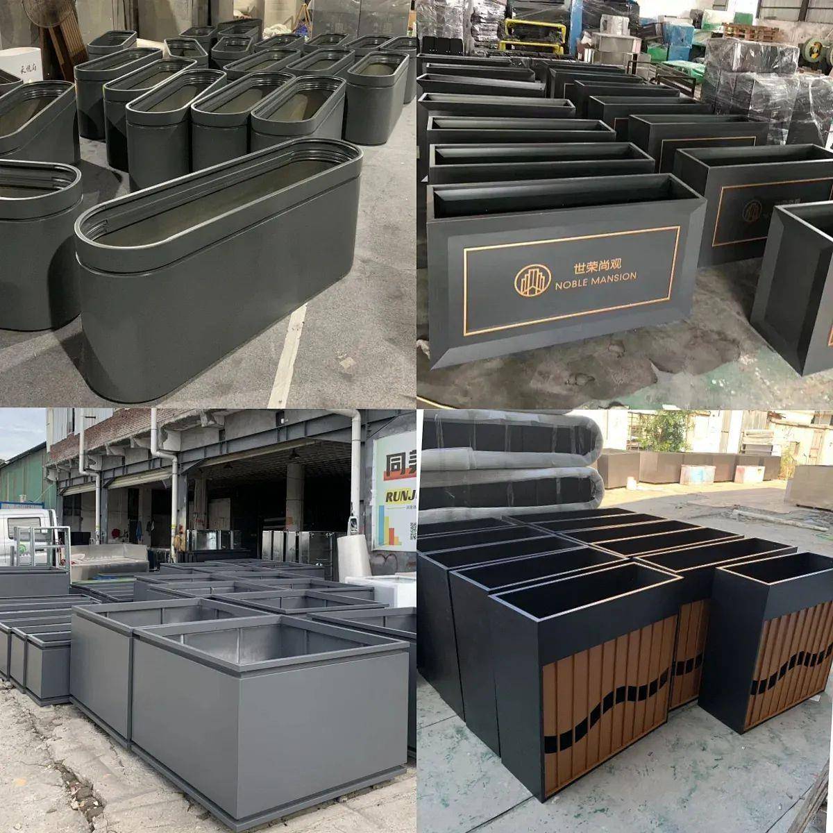 户外花箱外摆商业街售楼部广场隔断长方形花盆种植槽园艺花坛花槽