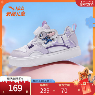 安踏儿童板鞋婴童疯狂动物城联名学步鞋幼儿童鞋卡通可爱防滑耐磨