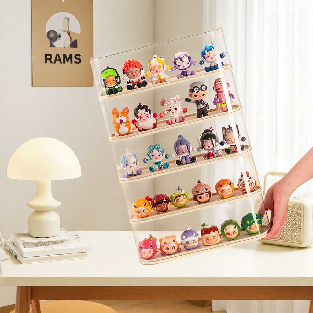 盲盒展示架收纳盒亚克力盒子透明架子摆件公仔置物手办柜泡泡玛特
