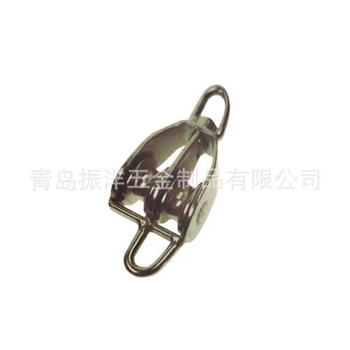 厂家直销不锈钢带拉环双滑轮 起重滑轮 定滑轮 牵引滑轮 五金配件