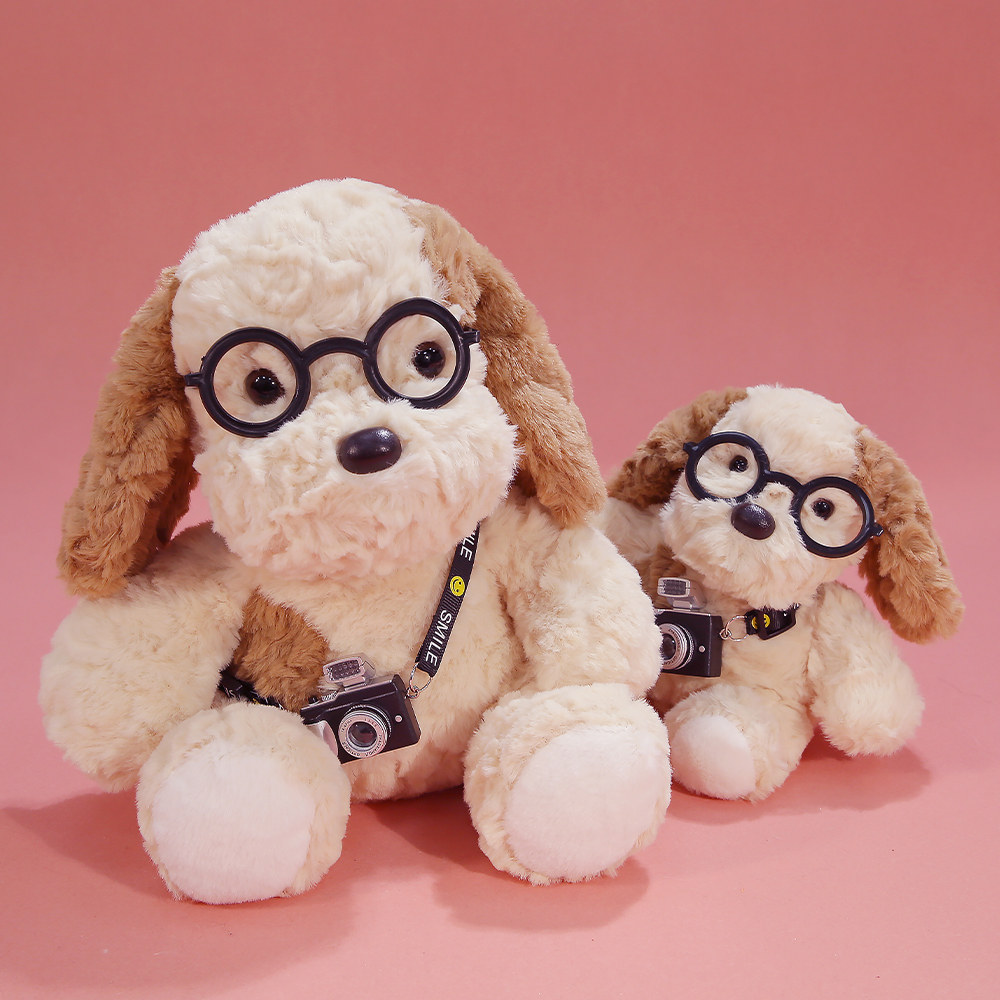 可爱蛋挞小狗毛绒玩具狗狗公仔睡觉抱枕床上玩偶布娃娃女生日礼物