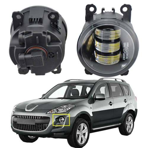 两件汽车雾灯适用于标致3084082008400740085008LED雾灯