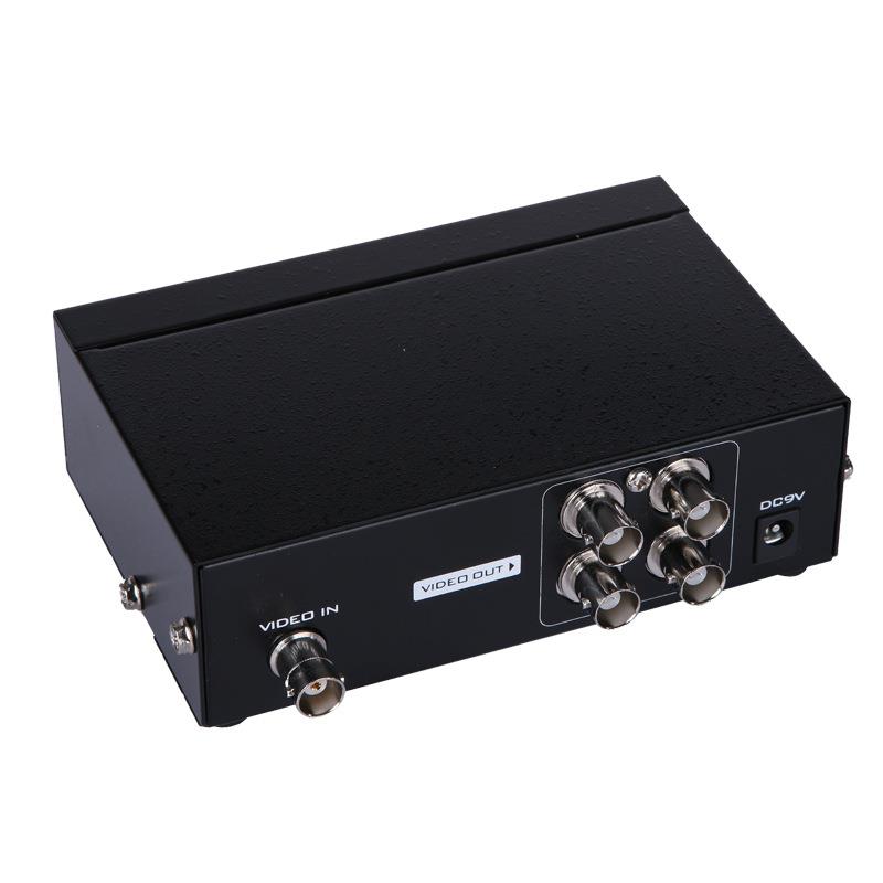 迈拓维矩4口BNC监控视频信号分配器分流分频器1进4出MT-104BC