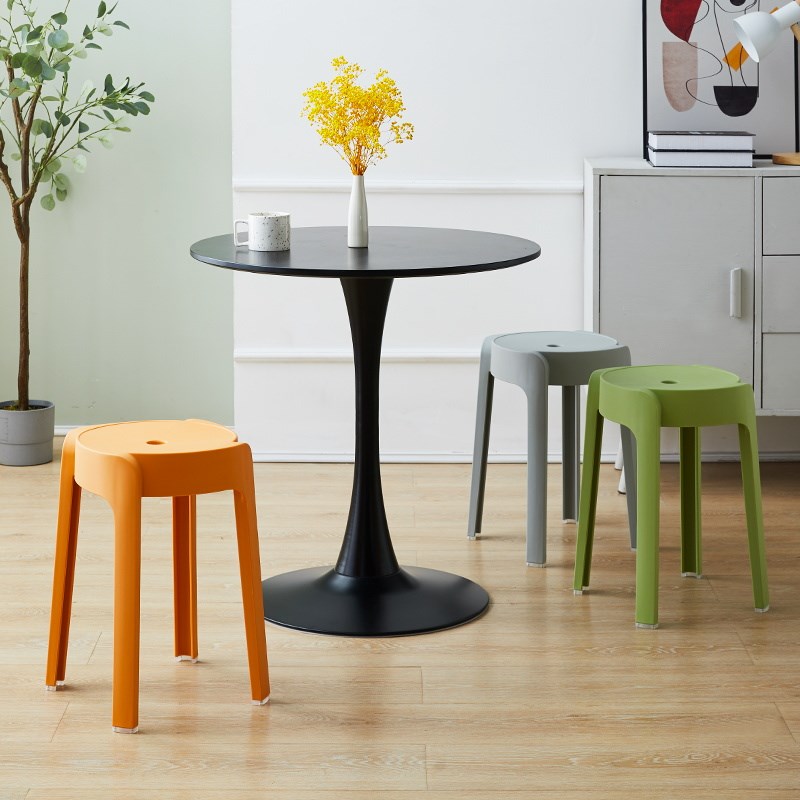 家用塑料加厚风车凳网红凳子餐厅饭店等位凳餐桌高凳备用可叠加凳