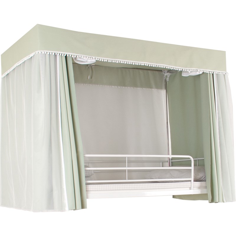 学生宿舍寝室纯色上铺上下铺单色加密拉锁蚊帐遮光床帘一体式