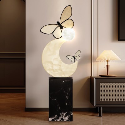 蝴蝶电视柜旁边落地摆件小众客厅装饰品法式中古风家居好物