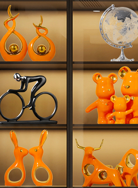 小众装饰品轻奢高档客厅玄关电视柜酒店暴力熊艺术摆件