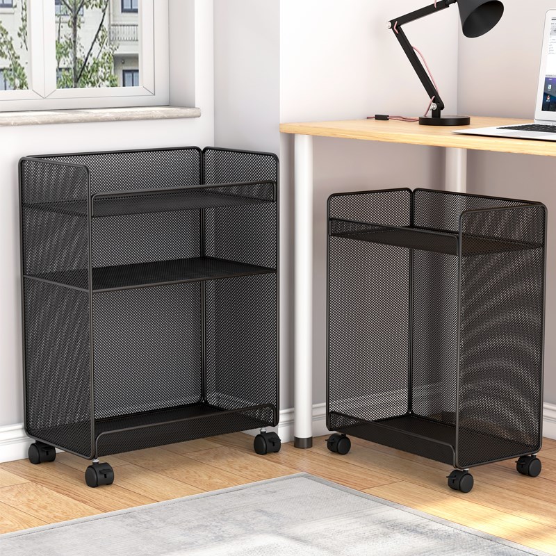 可移动小书架落地桌边床头卧室书桌旁桌下收纳柜子小型书柜