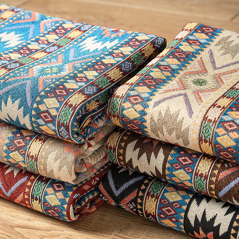 提花布料面料沙发布手工自己做桌布抱枕门帘沙发套碎花布料民族风