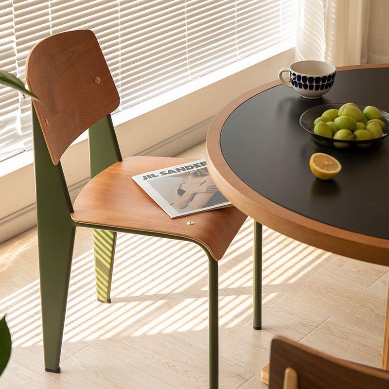 中古餐椅实木椅子北欧餐桌椅设计师家用复古奶油风靠背凳子