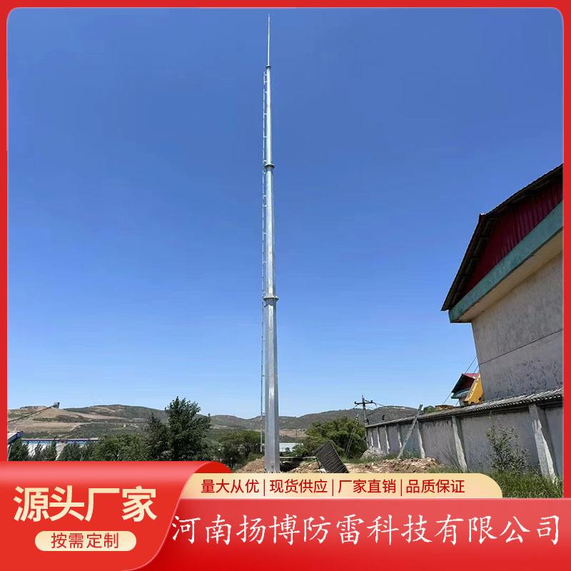 GH系列13米镀锌圆钢避雷针塔防雷接地可配智能电阻在线监测设备
