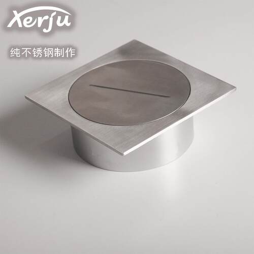 香尔居纯不锈钢方体清扫口地面检查口扫除口堵头DN1105075