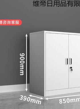 分下节矮柜钢制铁皮柜办公室财务收纳带文件柜资料柜家用阳台柜子