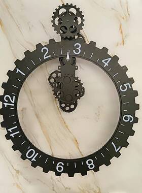 欧式复古齿轮钟工艺钟表艺术大挂齿个性挂墙钟客厅座钟时尚壁钟
