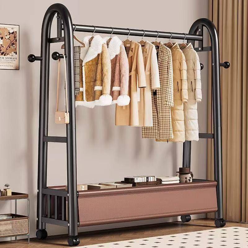 简易衣帽架落地可移动室内房间挂衣架子晾衣架家用卧室衣服收纳架