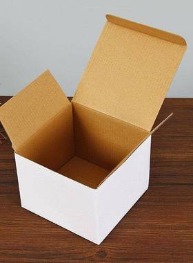 M^白色瓦楞盒工艺品打包盒16-17-18CM大尺寸包装内盒电子电器纸盒