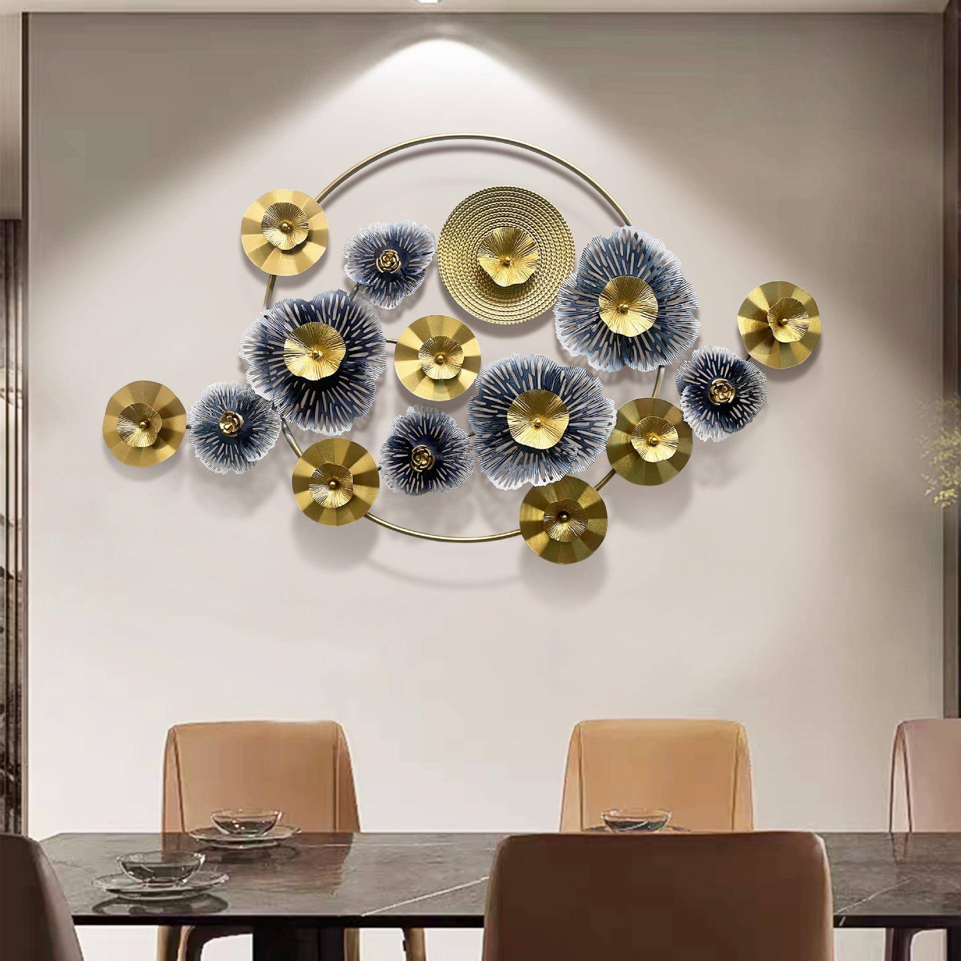 现代简约客厅铁艺壁挂轻奢沙发墙面挂件装饰创意餐厅墙上装饰