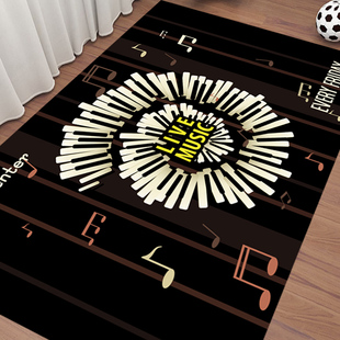 儿童房地毯音乐三角钢琴地毯隔音客厅店卧室床边毯架子鼓地垫