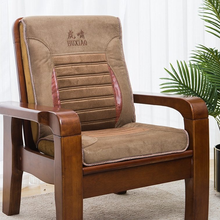 坐垫定做加硬靠背实木沙发带木沙发垫子虎海绵垫啸可老式高档加厚