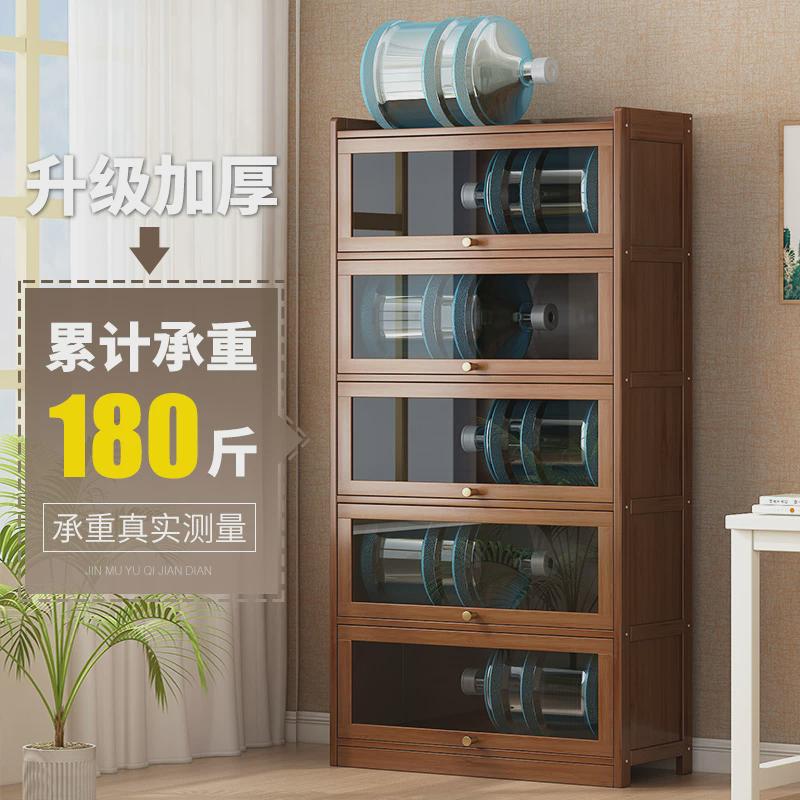 书柜带门家用落地书架置物架多层儿童桌面收纳简约现代客厅储物柜